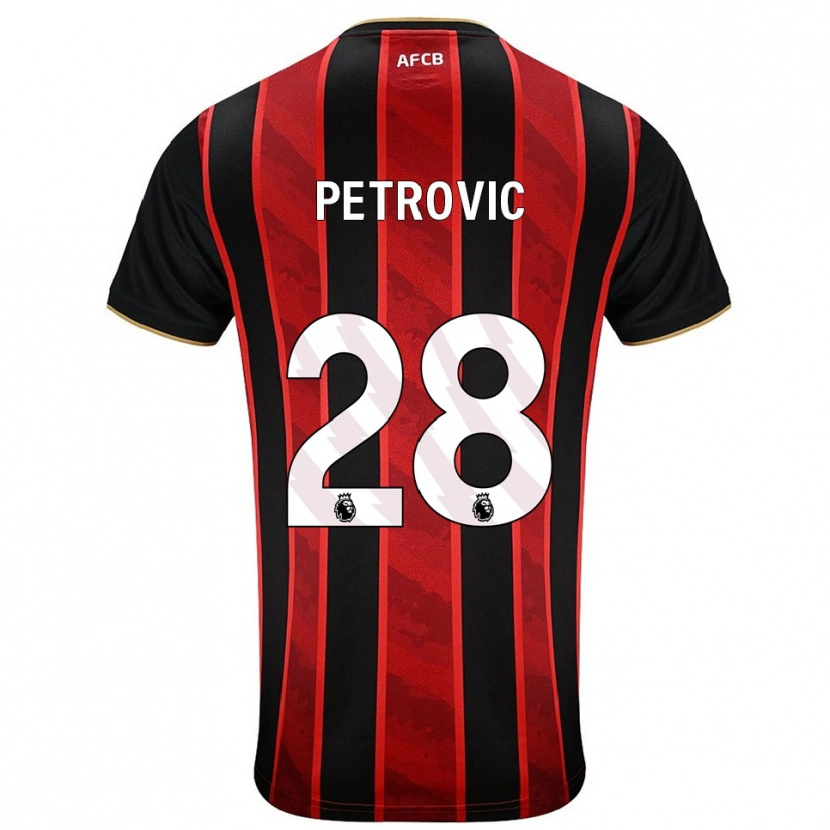 Danxen Kvinder Djordje Petrovic #28 Rød Sort Hjemmebane Spillertrøjer 2025/26 Trøje T-Shirt