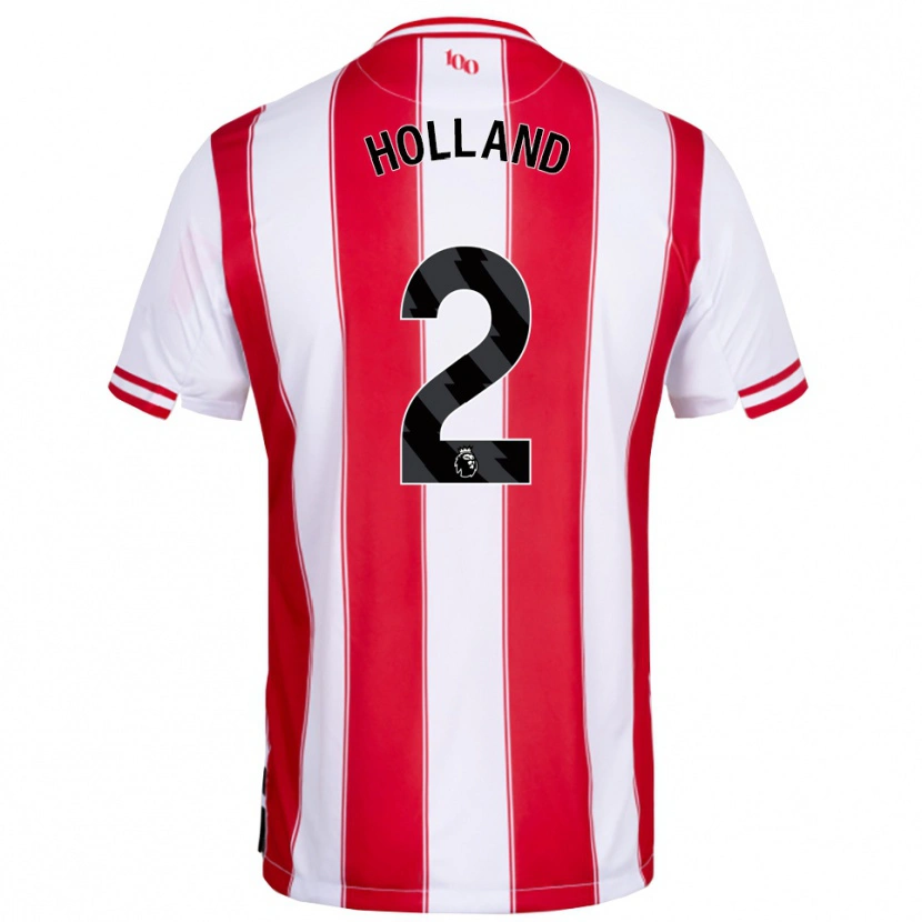 Danxen Kvinder Isaac Holland #2 Rød Hvid Hjemmebane Spillertrøjer 2025/26 Trøje T-Shirt