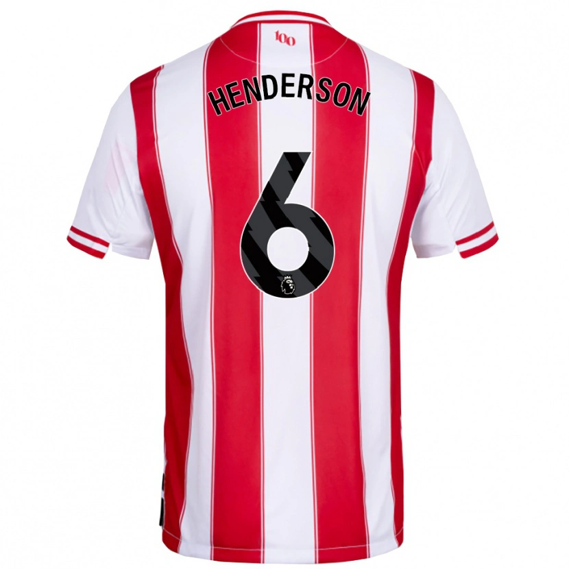 Danxen Kvinder Jordan Henderson #6 Rød Hvid Hjemmebane Spillertrøjer 2025/26 Trøje T-Shirt