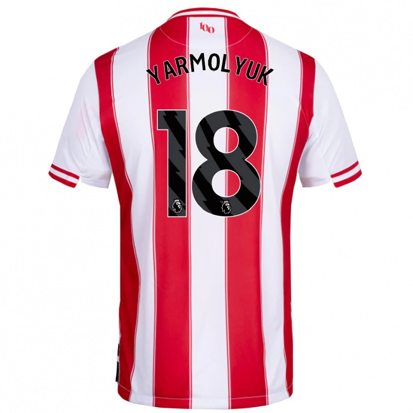 Danxen Kvinder Yegor Yarmolyuk #18 Rød Hvid Hjemmebane Spillertrøjer 2025/26 Trøje T-Shirt