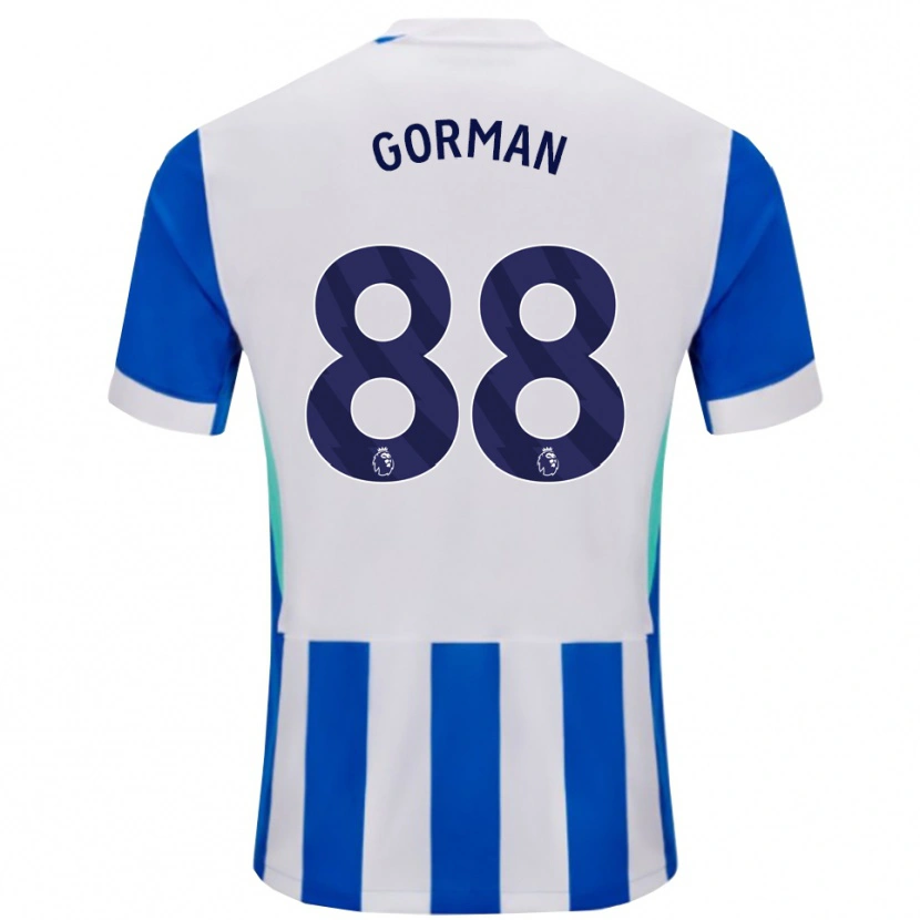 Danxen Kvinder Ronnie Gorman #88 Blå Hvid Hjemmebane Spillertrøjer 2025/26 Trøje T-Shirt
