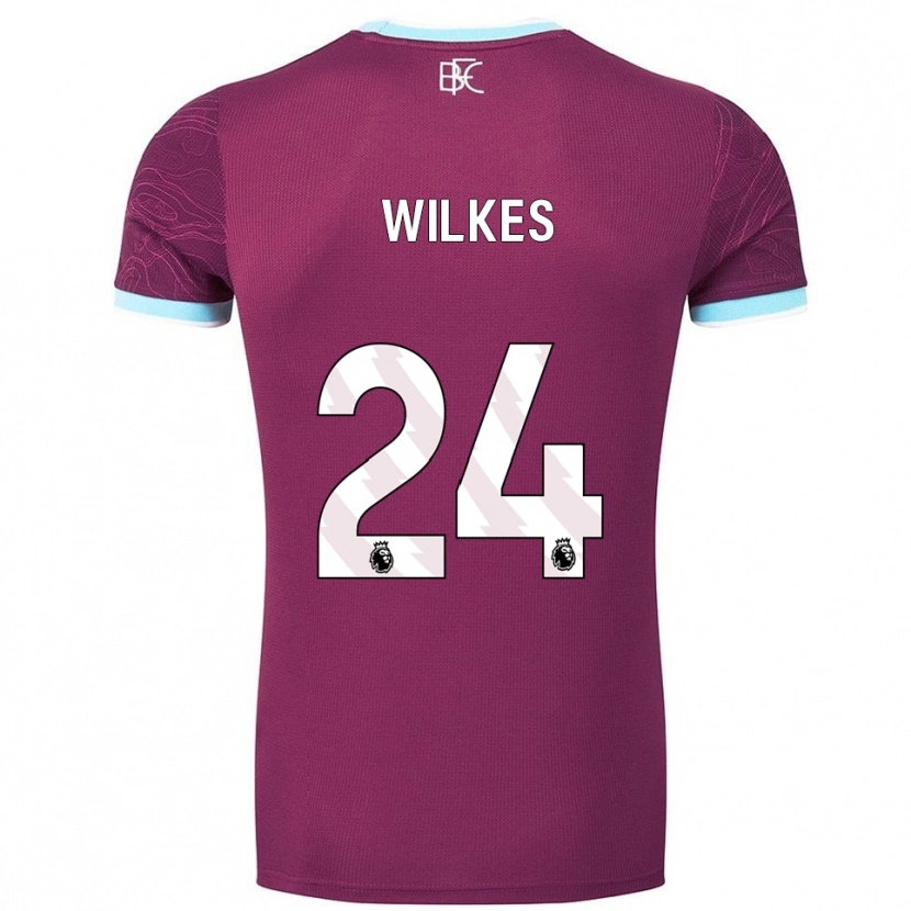 Danxen Kvinder Tilly Wilkes #24 Bourgogne Himmelblå Hjemmebane Spillertrøjer 2025/26 Trøje T-Shirt