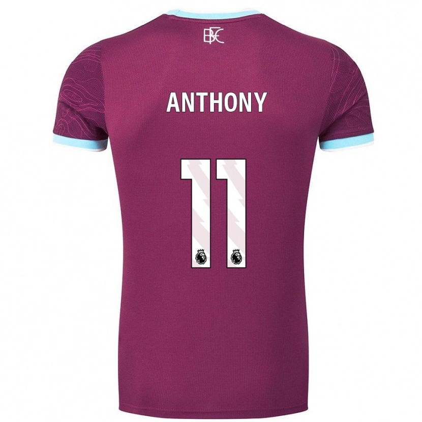 Danxen Kvinder Jaidon Anthony #11 Bourgogne Himmelblå Hjemmebane Spillertrøjer 2025/26 Trøje T-Shirt