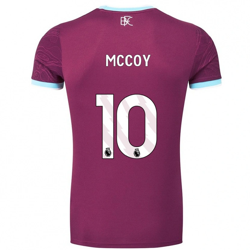 Danxen Kvinder Adam Mccoy #10 Bourgogne Himmelblå Hjemmebane Spillertrøjer 2025/26 Trøje T-Shirt