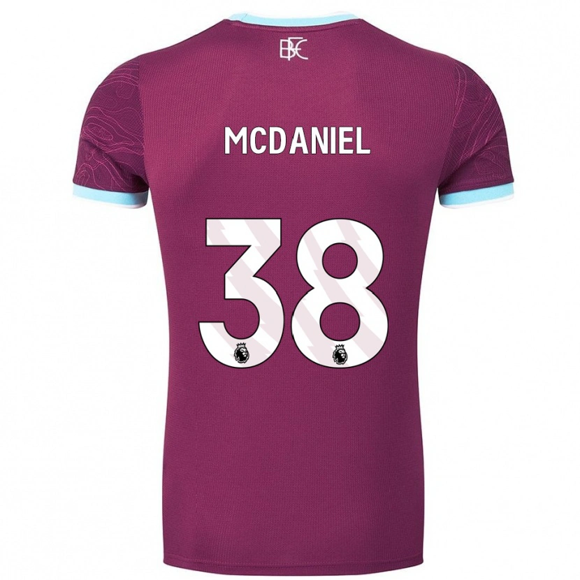 Danxen Kvinder Louise Mcdaniel #38 Bourgogne Himmelblå Hjemmebane Spillertrøjer 2025/26 Trøje T-Shirt