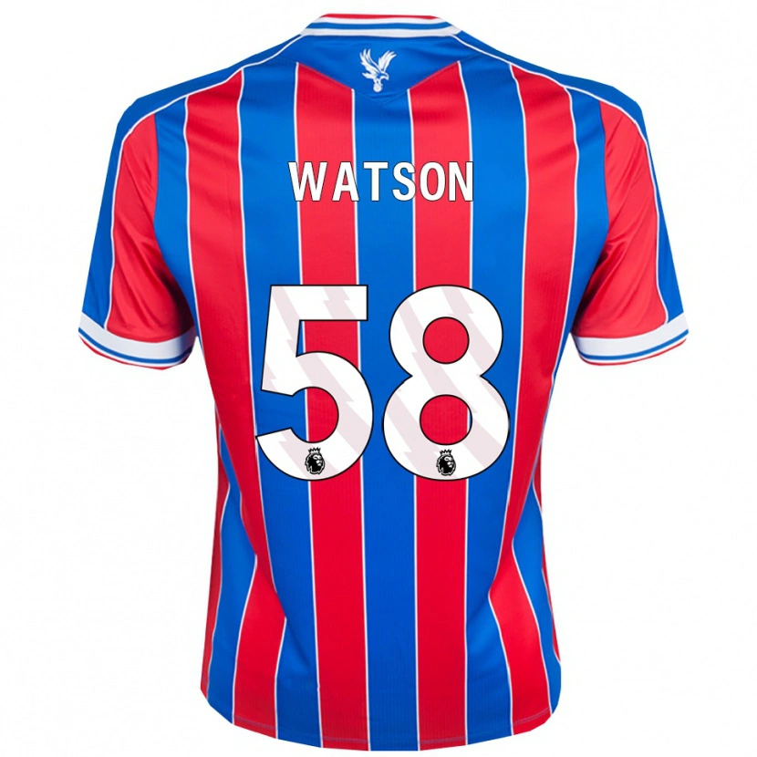 Danxen Kvinder Noah Watson #58 Blå Rød Hvid Hjemmebane Spillertrøjer 2025/26 Trøje T-Shirt