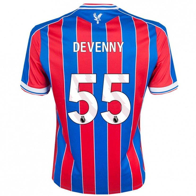 Danxen Kvinder Justin Devenny #55 Blå Rød Hvid Hjemmebane Spillertrøjer 2025/26 Trøje T-Shirt