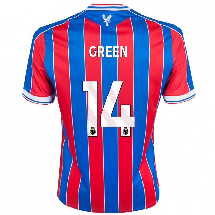 Danxen Kvinder Josie Green #14 Blå Rød Hvid Hjemmebane Spillertrøjer 2025/26 Trøje T-Shirt