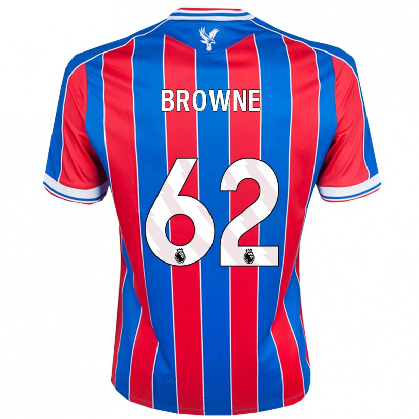 Danxen Kvinder Luke Browne #62 Blå Rød Hvid Hjemmebane Spillertrøjer 2025/26 Trøje T-Shirt