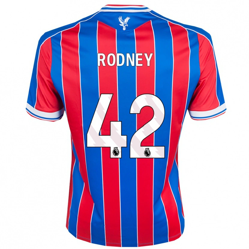 Danxen Kvinder Kaden Rodney #42 Blå Rød Hvid Hjemmebane Spillertrøjer 2025/26 Trøje T-Shirt