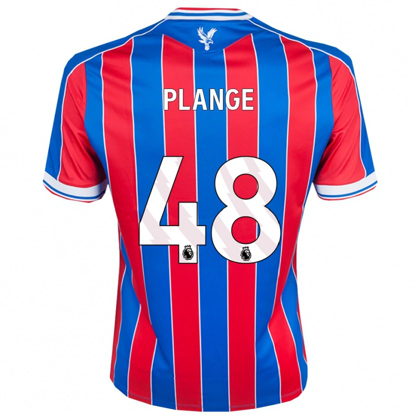 Danxen Kvinder Luke Plange #48 Blå Rød Hvid Hjemmebane Spillertrøjer 2025/26 Trøje T-Shirt