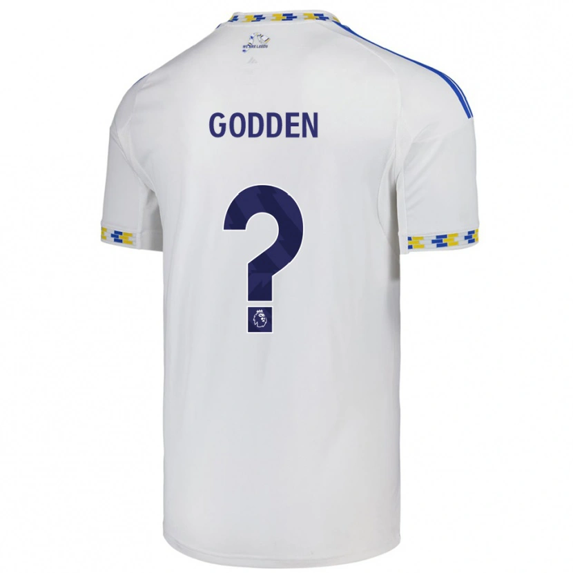 Danxen Kvinder Scott Godden #0 Hvid Blå Hjemmebane Spillertrøjer 2025/26 Trøje T-Shirt