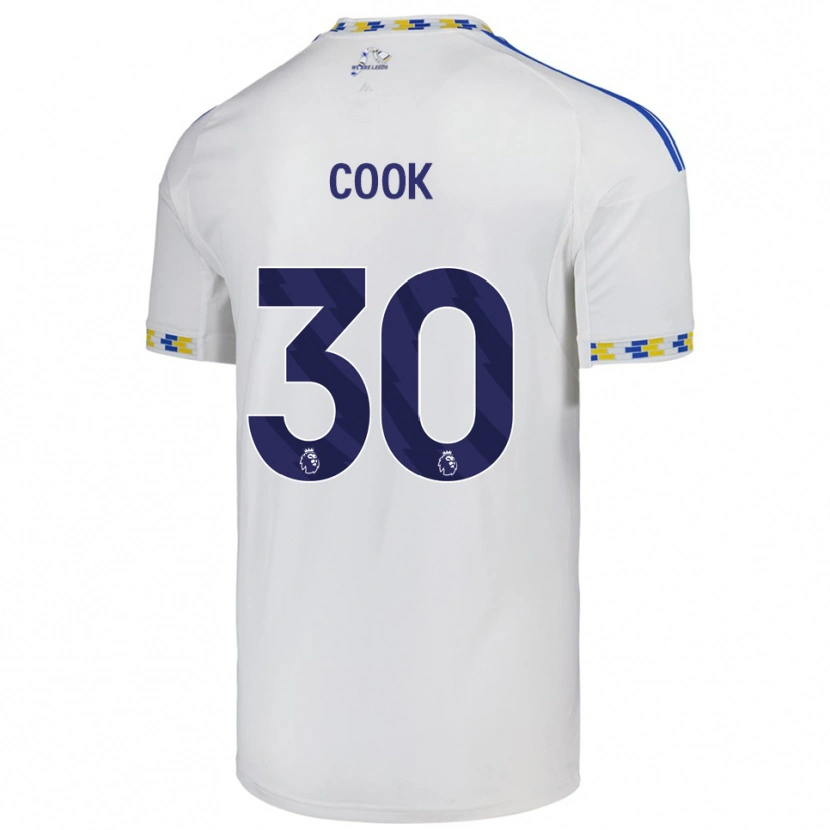 Danxen Kvinder Robbie Cook #30 Hvid Blå Hjemmebane Spillertrøjer 2025/26 Trøje T-Shirt