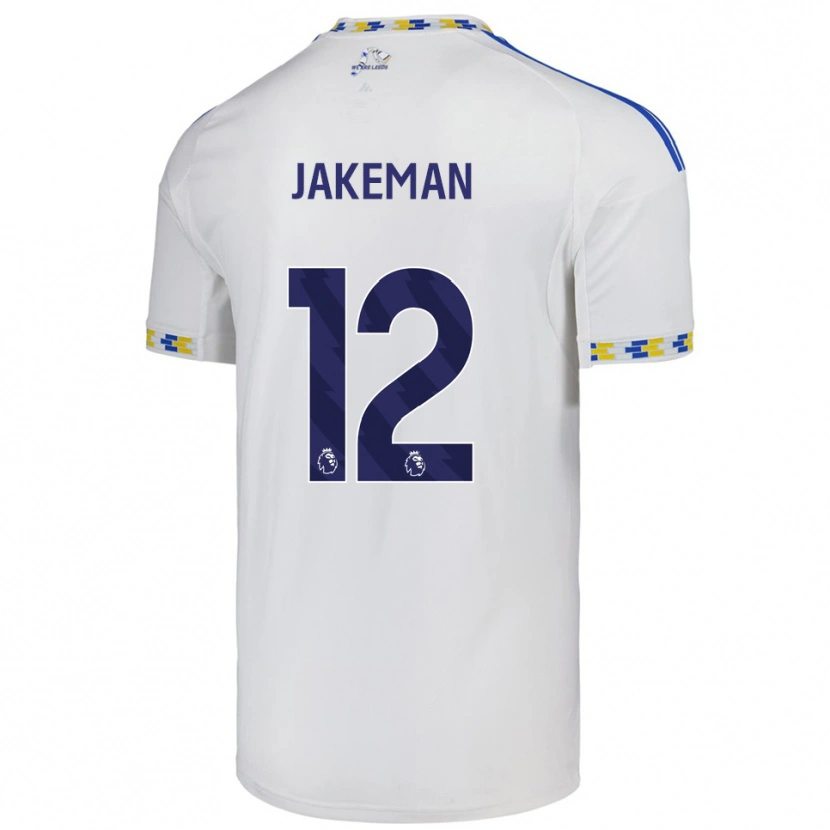 Danxen Kvinder Harriet Jakeman #12 Hvid Blå Hjemmebane Spillertrøjer 2025/26 Trøje T-Shirt