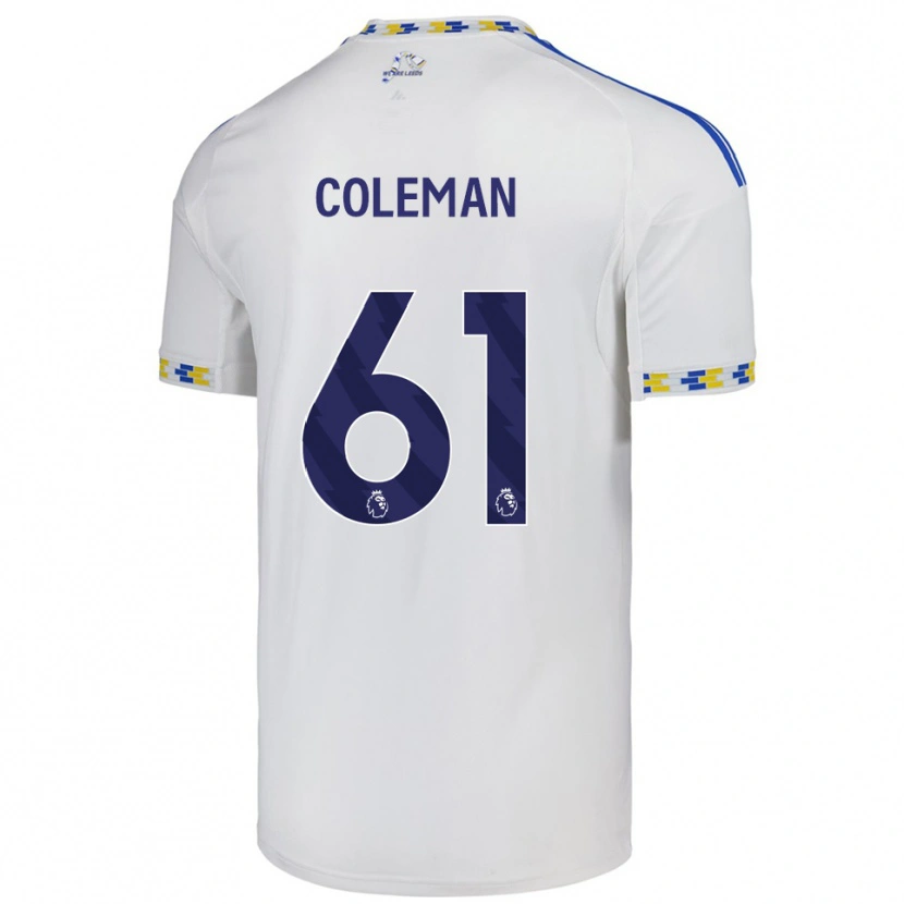 Danxen Kvinder Cian Coleman #61 Hvid Blå Hjemmebane Spillertrøjer 2025/26 Trøje T-Shirt