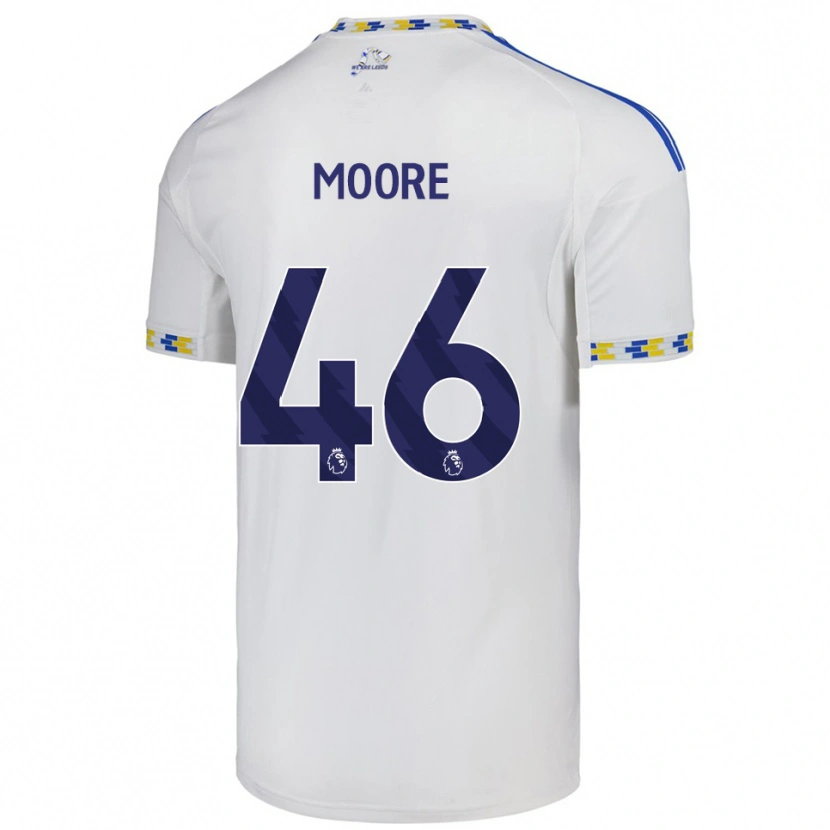 Danxen Kvinder Kris Moore #46 Hvid Blå Hjemmebane Spillertrøjer 2025/26 Trøje T-Shirt