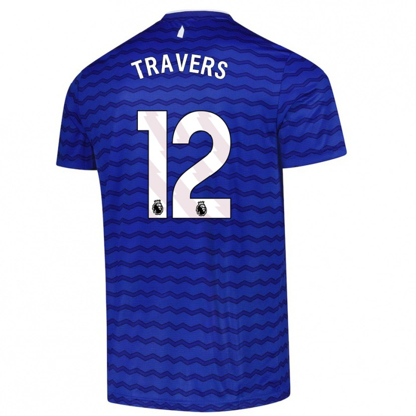 Danxen Kvinder Mark Travers #12 Blå Navy Hjemmebane Spillertrøjer 2025/26 Trøje T-Shirt