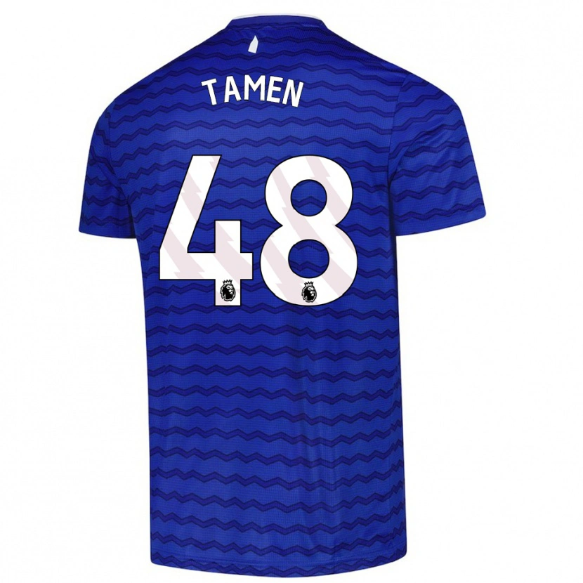 Danxen Kvinder William Tamen #48 Blå Navy Hjemmebane Spillertrøjer 2025/26 Trøje T-Shirt