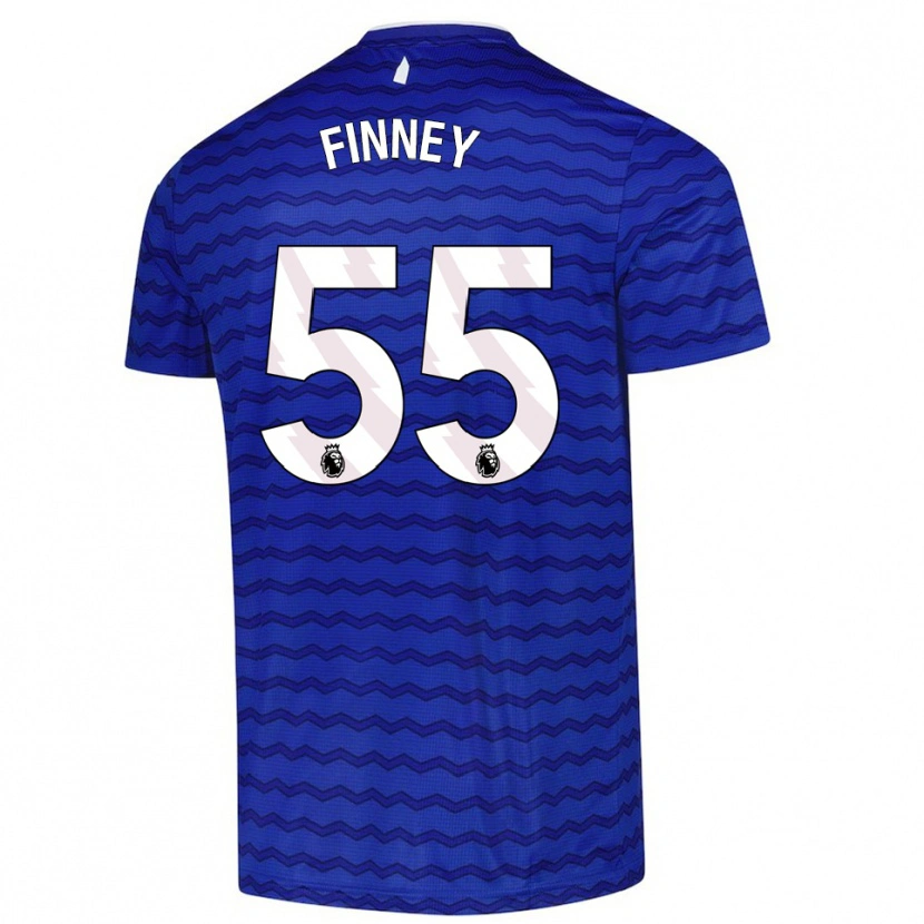 Danxen Kvinder George Finney #55 Blå Navy Hjemmebane Spillertrøjer 2025/26 Trøje T-Shirt