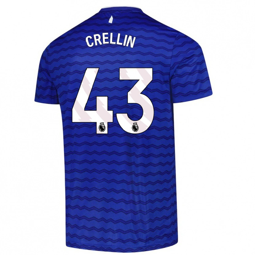 Danxen Kvinder Billy Crellin #43 Blå Navy Hjemmebane Spillertrøjer 2025/26 Trøje T-Shirt