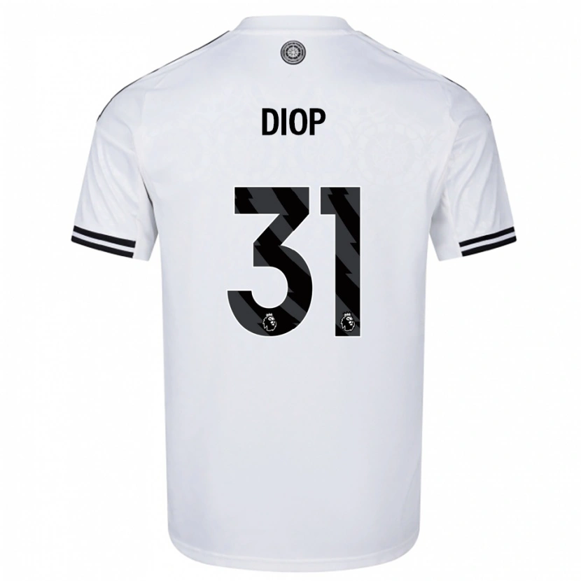 Danxen Kvinder Issa Diop #31 Hvid Sort Hjemmebane Spillertrøjer 2025/26 Trøje T-Shirt