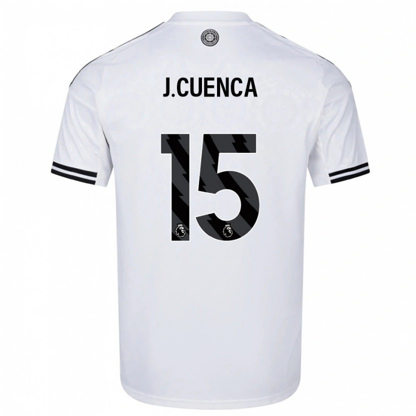 Danxen Kvinder Jorge Cuenca #15 Hvid Sort Hjemmebane Spillertrøjer 2025/26 Trøje T-Shirt