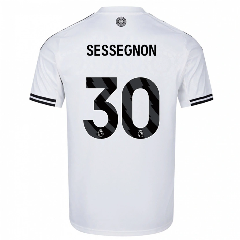 Danxen Kvinder Ryan Sessegnon #30 Hvid Sort Hjemmebane Spillertrøjer 2025/26 Trøje T-Shirt