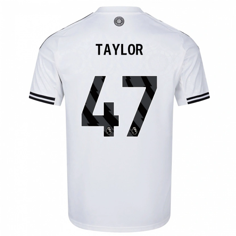 Danxen Kvinder Bo Taylor #47 Hvid Sort Hjemmebane Spillertrøjer 2025/26 Trøje T-Shirt