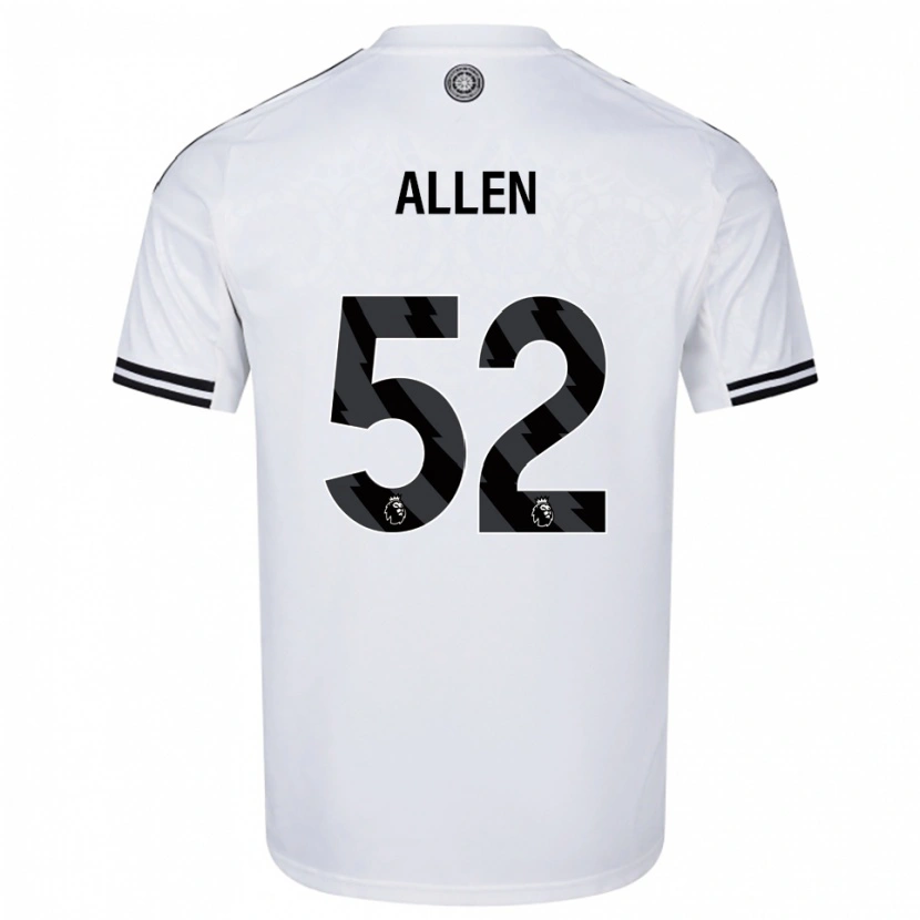 Danxen Kvinder Michael Allen #52 Hvid Sort Hjemmebane Spillertrøjer 2025/26 Trøje T-Shirt