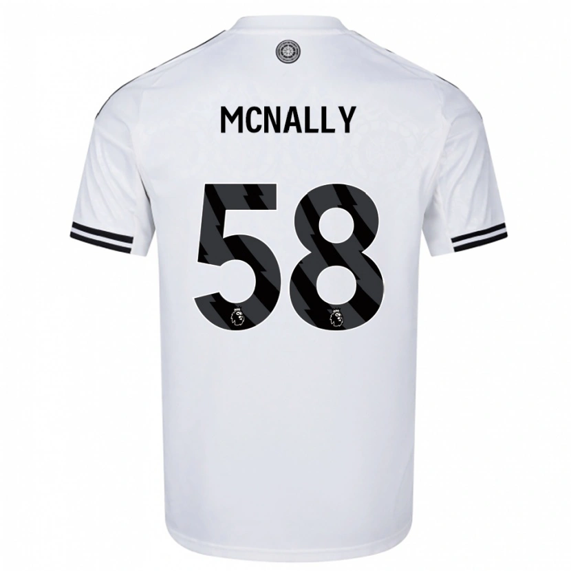 Danxen Kvinder Alfie Mcnally #58 Hvid Sort Hjemmebane Spillertrøjer 2025/26 Trøje T-Shirt