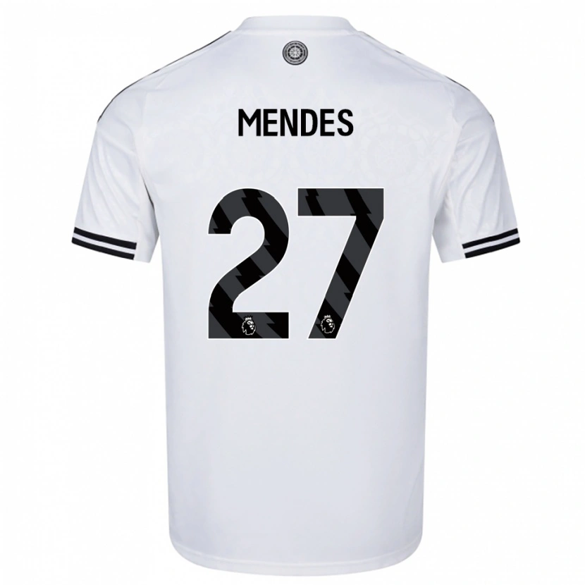 Danxen Kvinder Megalie Mendes #27 Hvid Sort Hjemmebane Spillertrøjer 2025/26 Trøje T-Shirt
