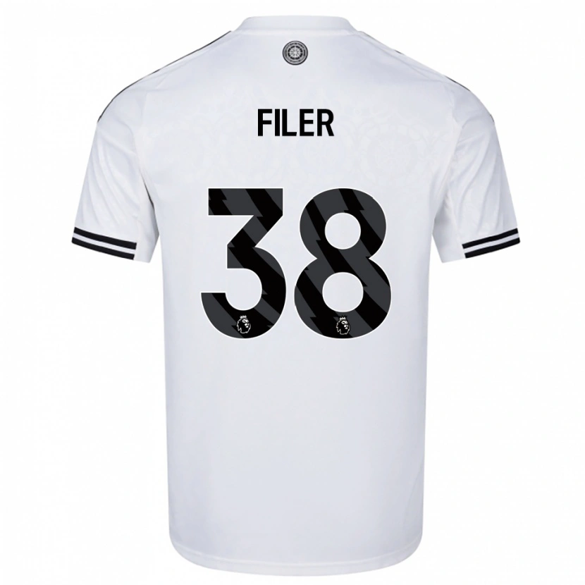 Danxen Kvinder Maddie Filer #38 Hvid Sort Hjemmebane Spillertrøjer 2025/26 Trøje T-Shirt