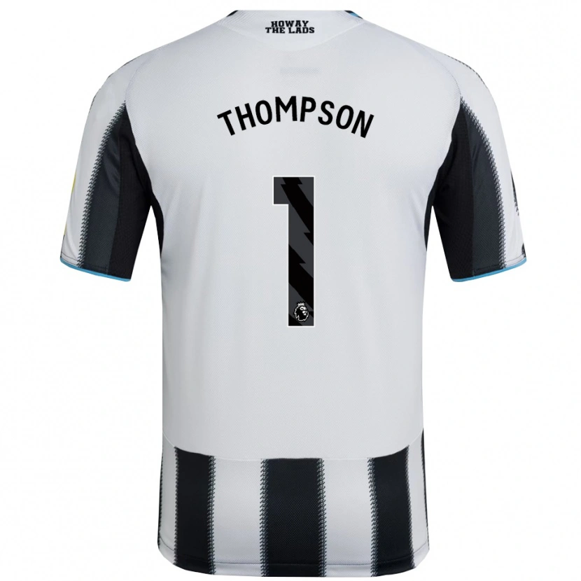 Danxen Kvinder Max Thompson #1 Sort Hvid Hjemmebane Spillertrøjer 2025/26 Trøje T-Shirt