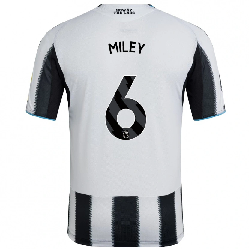 Danxen Kvinder Mason Miley #6 Sort Hvid Hjemmebane Spillertrøjer 2025/26 Trøje T-Shirt