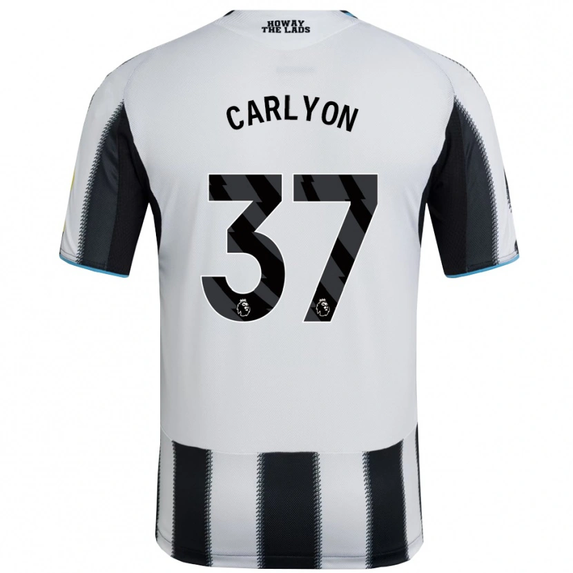 Danxen Kvinder Nathan Carlyon #37 Sort Hvid Hjemmebane Spillertrøjer 2025/26 Trøje T-Shirt