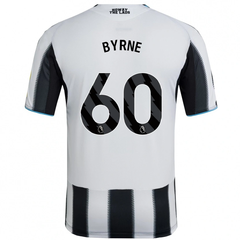 Danxen Kvinder Reece Byrne #60 Sort Hvid Hjemmebane Spillertrøjer 2025/26 Trøje T-Shirt