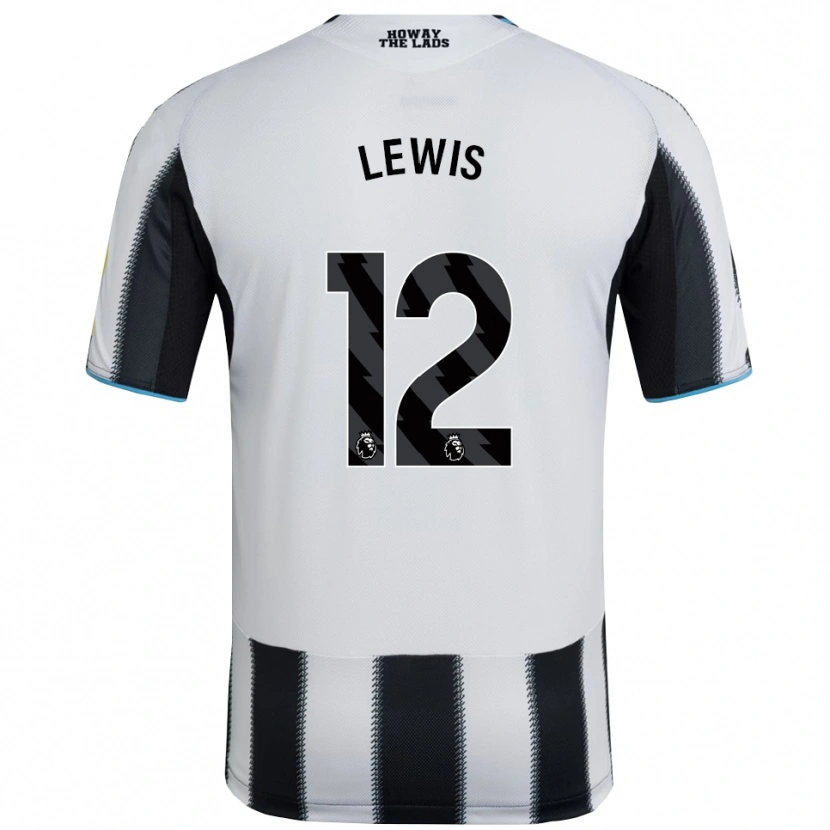 Danxen Kvinder Jamal Lewis #12 Sort Hvid Hjemmebane Spillertrøjer 2025/26 Trøje T-Shirt