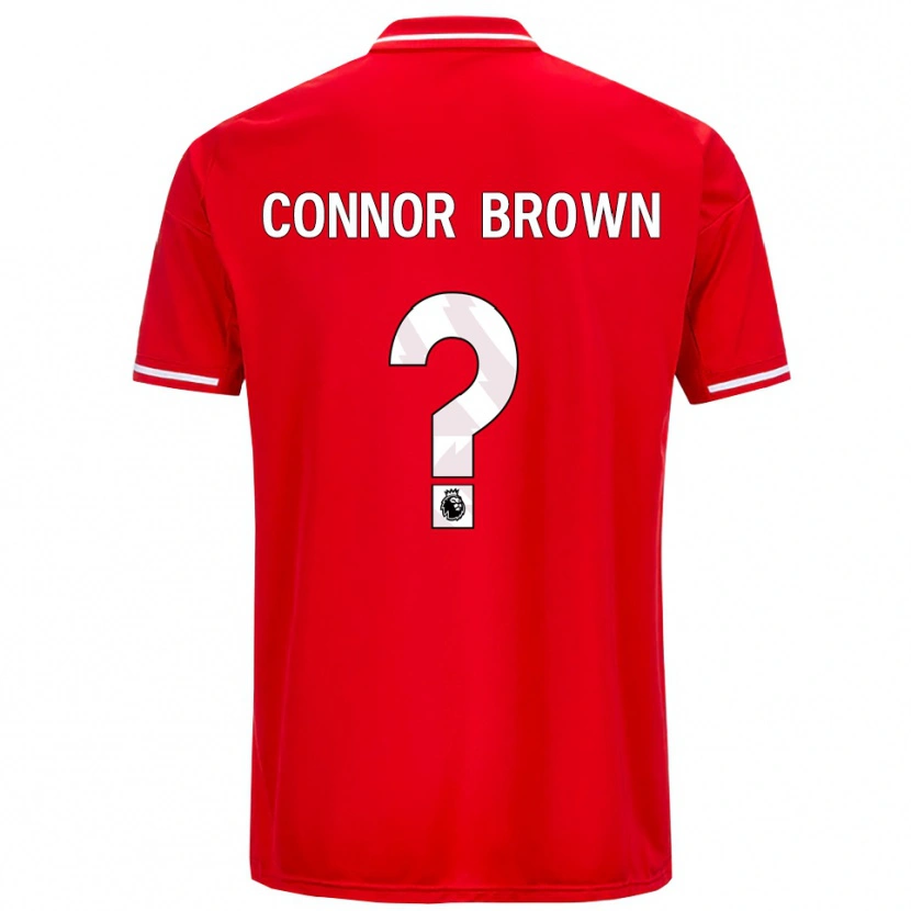 Danxen Kvinder Connor Brown #0 Rød Hvid Hjemmebane Spillertrøjer 2025/26 Trøje T-Shirt