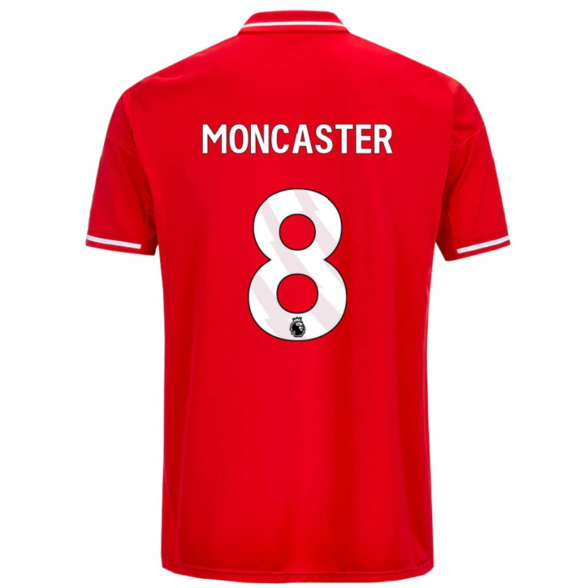 Danxen Kvinder Mai Moncaster #8 Rød Hvid Hjemmebane Spillertrøjer 2025/26 Trøje T-Shirt