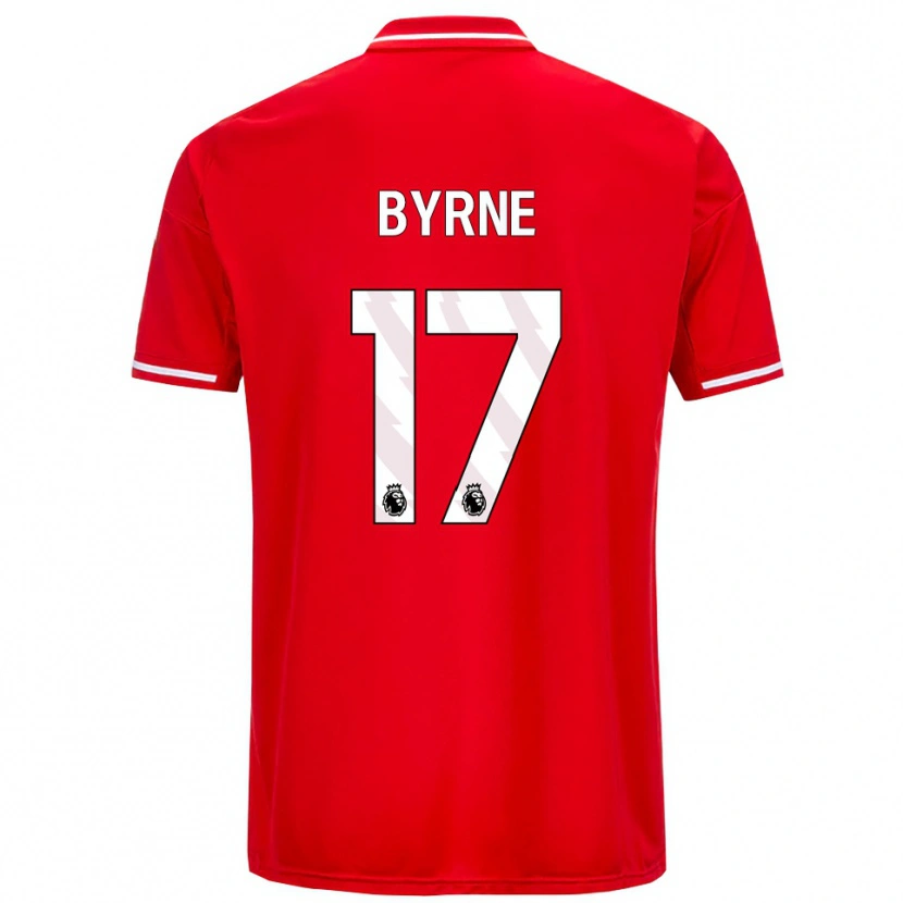 Danxen Kvinder Shayne Byrne #17 Rød Hvid Hjemmebane Spillertrøjer 2025/26 Trøje T-Shirt