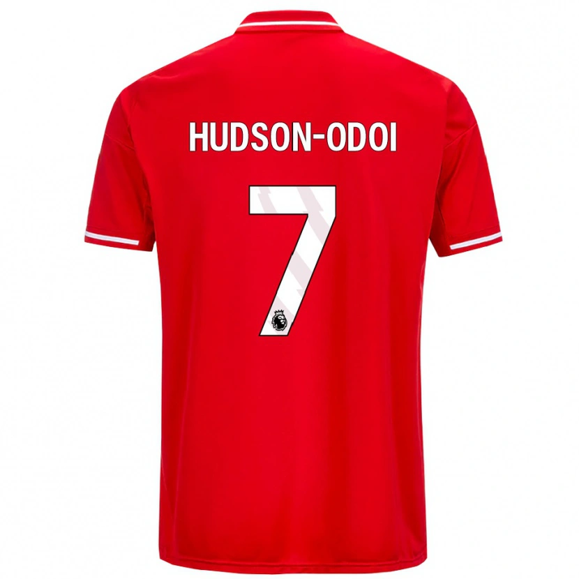 Danxen Kvinder Callum Hudson-Odoi #7 Rød Hvid Hjemmebane Spillertrøjer 2025/26 Trøje T-Shirt