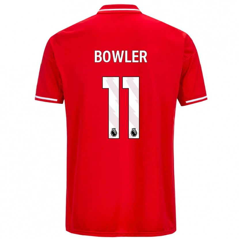 Danxen Kvinder Josh Bowler #11 Rød Hvid Hjemmebane Spillertrøjer 2025/26 Trøje T-Shirt