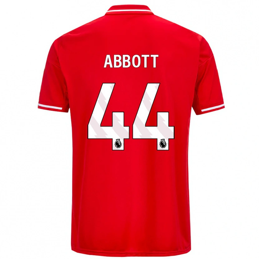 Danxen Kvinder Zach Abbott #44 Rød Hvid Hjemmebane Spillertrøjer 2025/26 Trøje T-Shirt