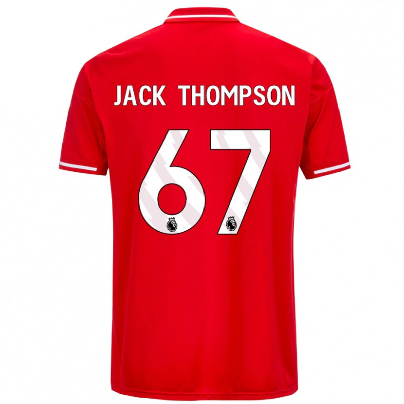 Danxen Kvinder Jack Thompson #67 Rød Hvid Hjemmebane Spillertrøjer 2025/26 Trøje T-Shirt