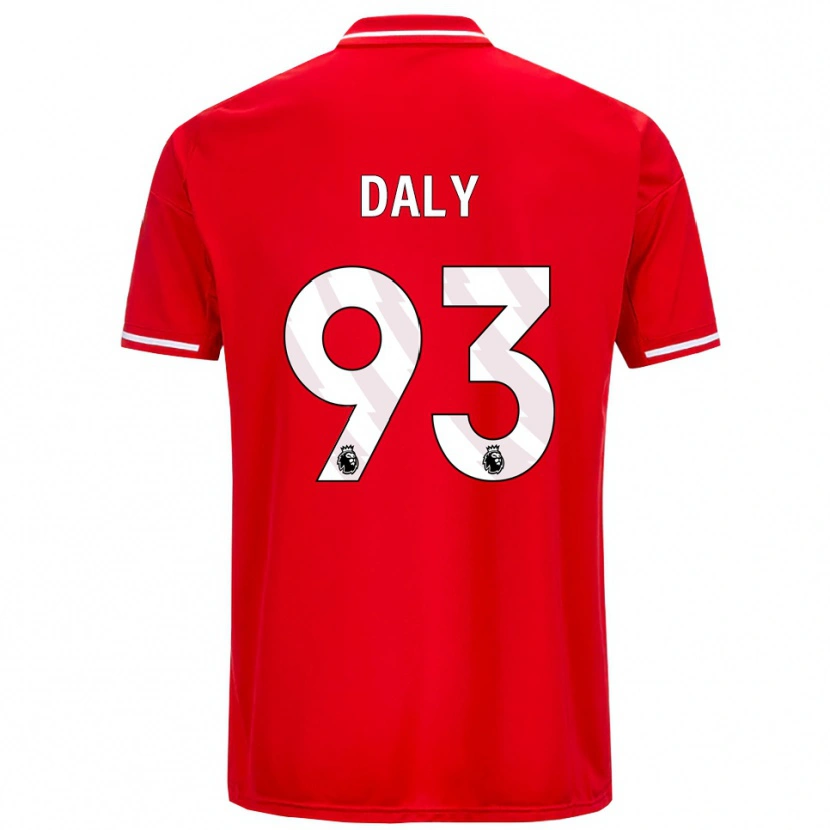 Danxen Kvinder Cormac Daly #93 Rød Hvid Hjemmebane Spillertrøjer 2025/26 Trøje T-Shirt