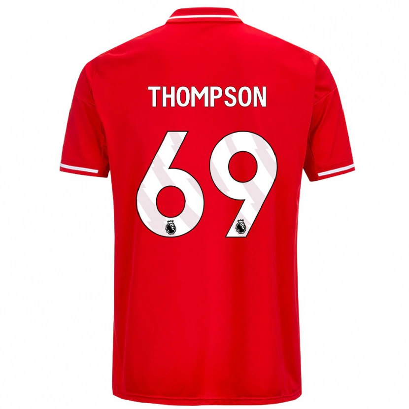 Danxen Kvinder Kalum Thompson #69 Rød Hvid Hjemmebane Spillertrøjer 2025/26 Trøje T-Shirt