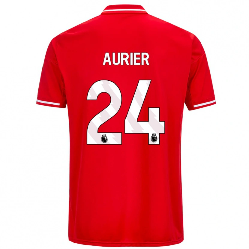 Danxen Kvinder Serge Aurier #24 Rød Hvid Hjemmebane Spillertrøjer 2025/26 Trøje T-Shirt
