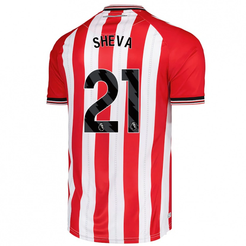 Danxen Kvinder Marissa Sheva #21 Rød Hvid Hjemmebane Spillertrøjer 2025/26 Trøje T-Shirt