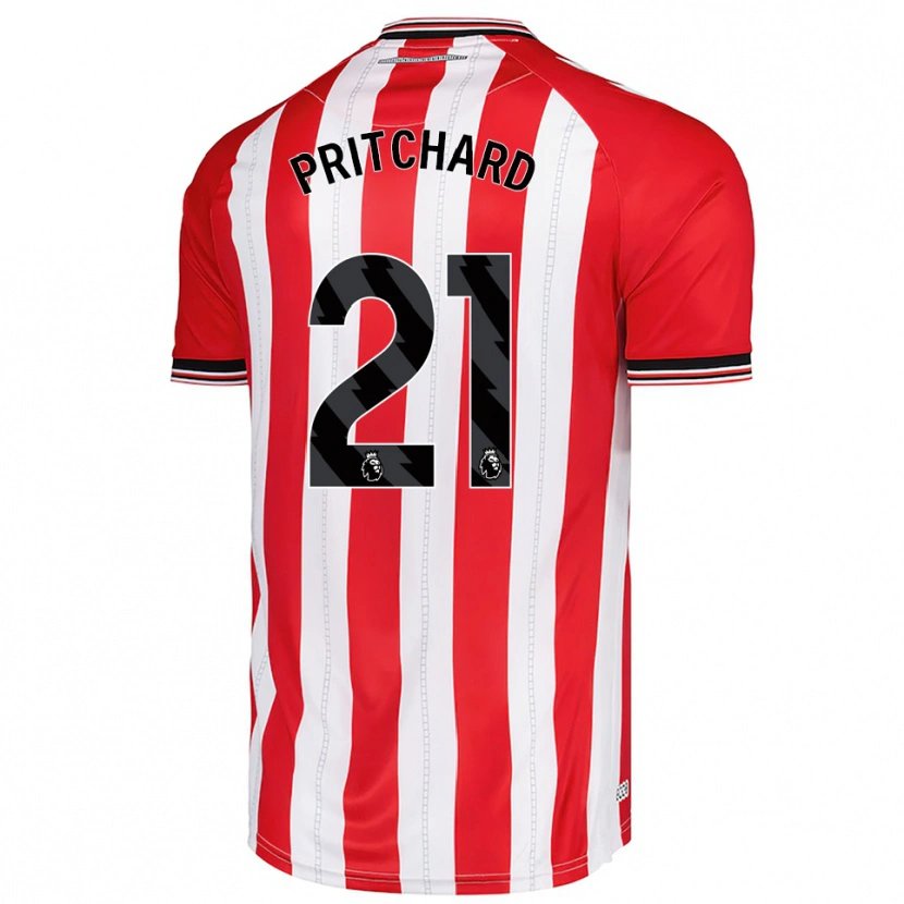 Danxen Kvinder Alex Pritchard #21 Rød Hvid Hjemmebane Spillertrøjer 2025/26 Trøje T-Shirt