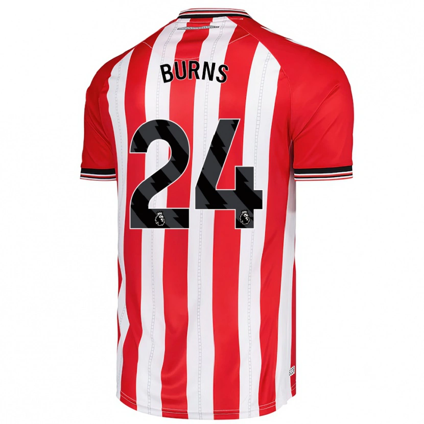 Danxen Kvinder Matthew Burns #24 Rød Hvid Hjemmebane Spillertrøjer 2025/26 Trøje T-Shirt